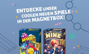 Die neuen Spiele von KOSMOS in der coolen neuen Magnetbox