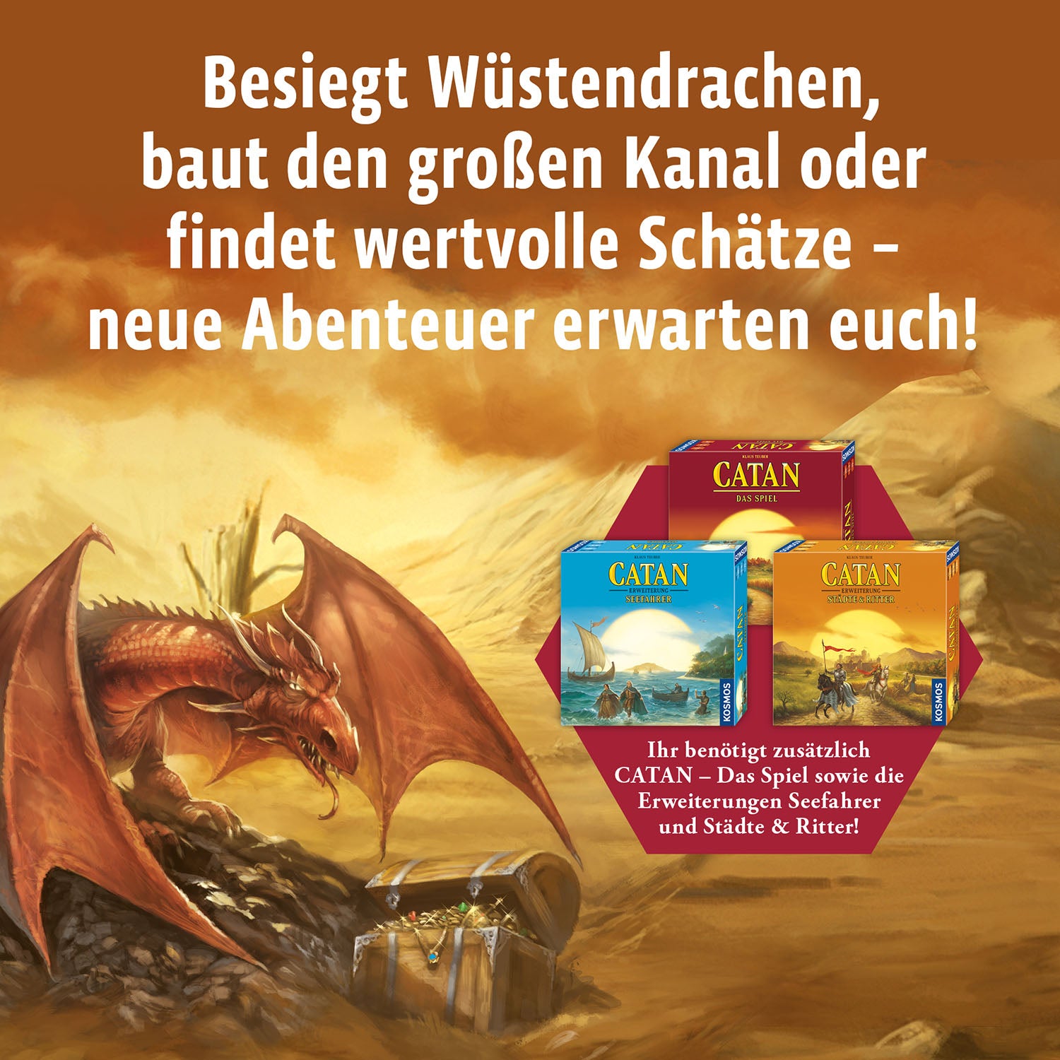 CATAN - Szenarien für Erweiterungen - Schätze, Drachen & Entdecker