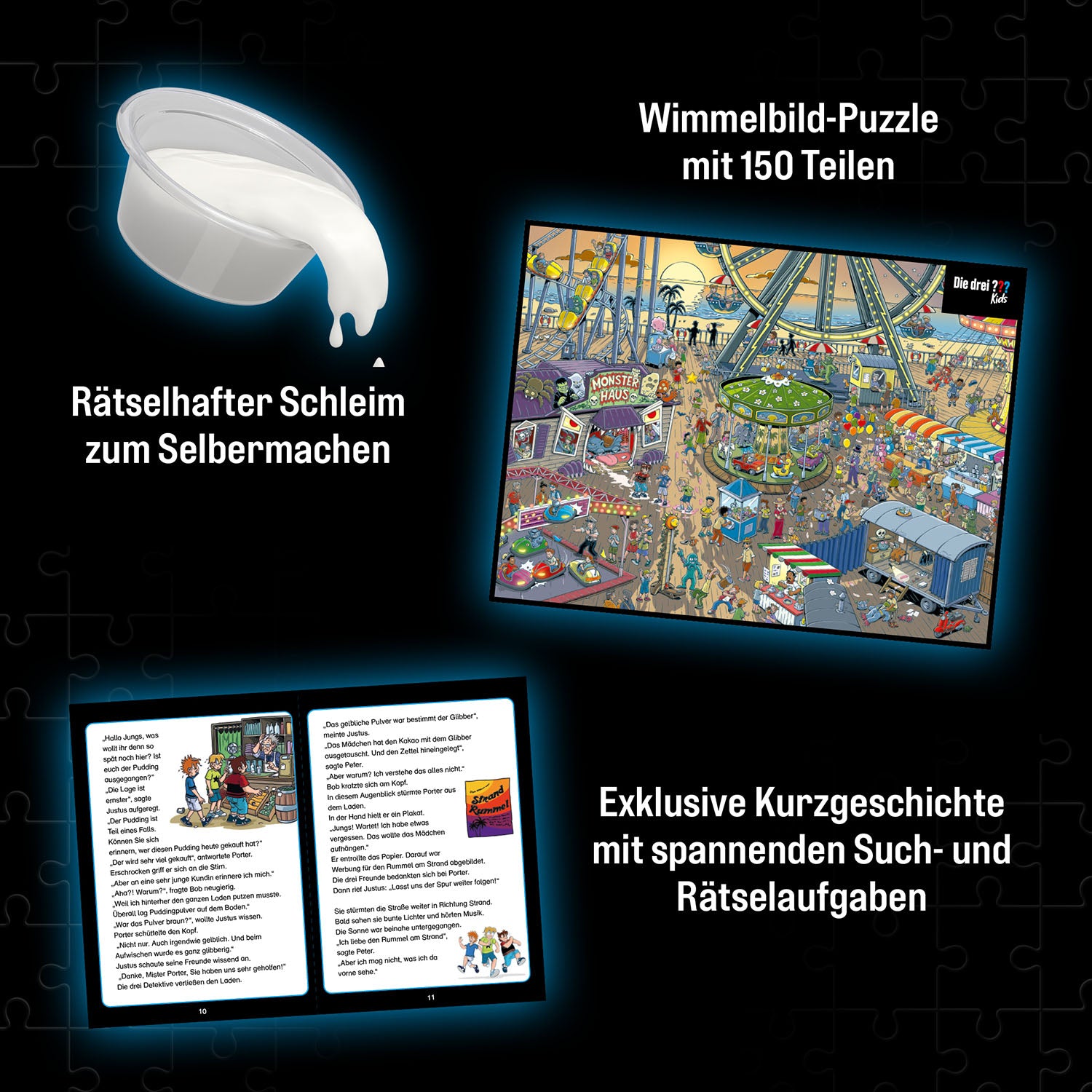 Krimi-Puzzle: Die drei ??? Kids - Vorsicht, Glibberfalle!
