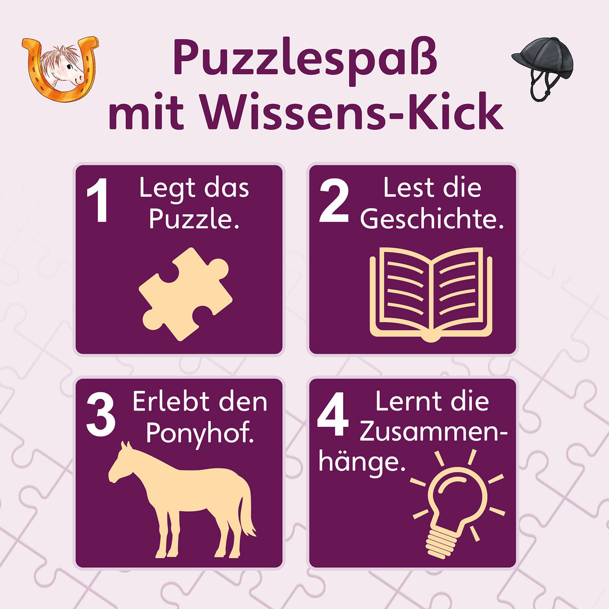 Wissenspuzzle WAS IST WAS Junior - Entdecke Pferde und Ponys
