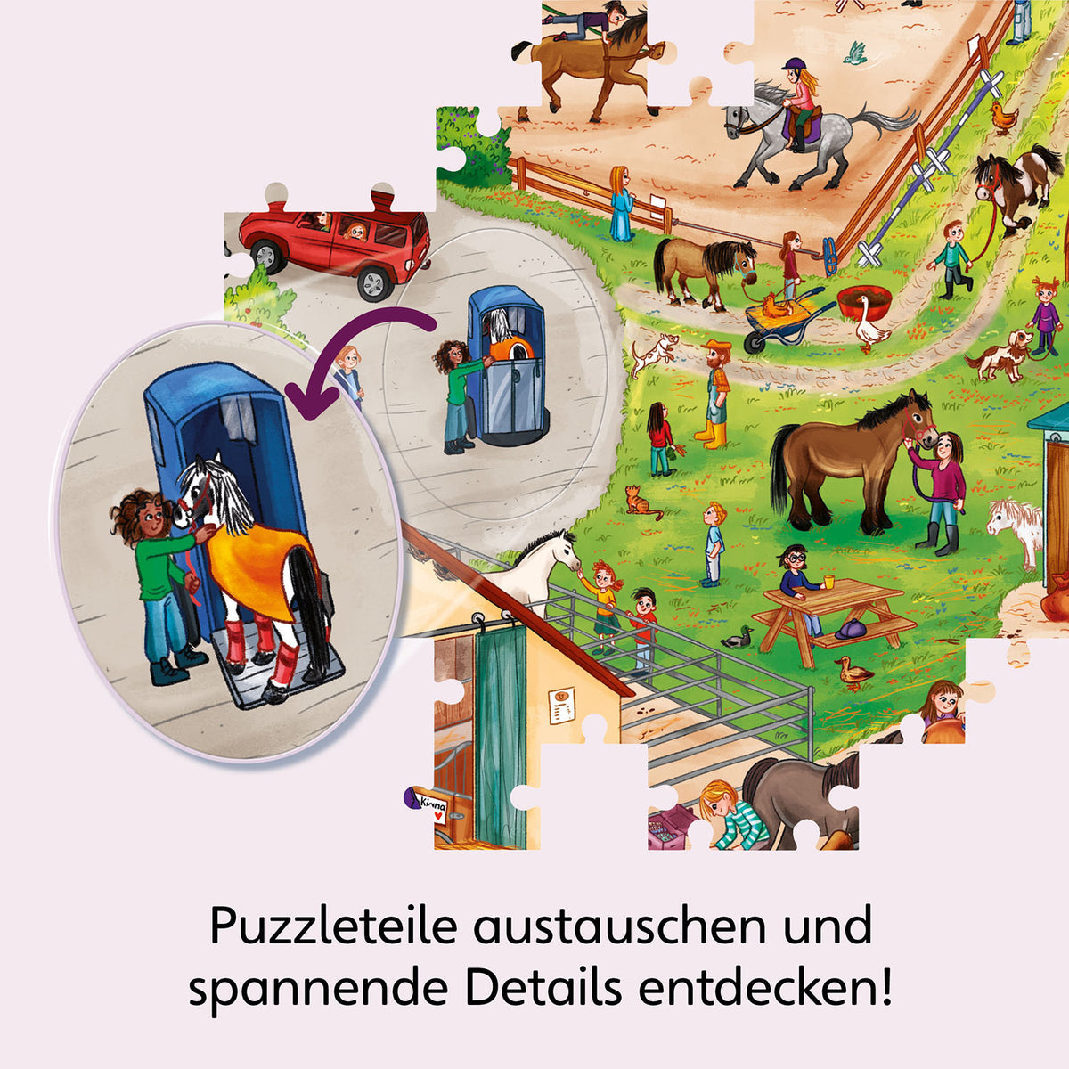 Wissenspuzzle WAS IST WAS Junior - Entdecke Pferde und Ponys