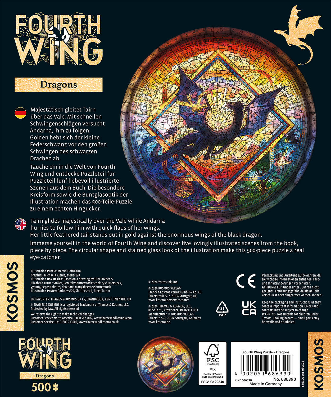 Fourth Wing Puzzle - Dragons