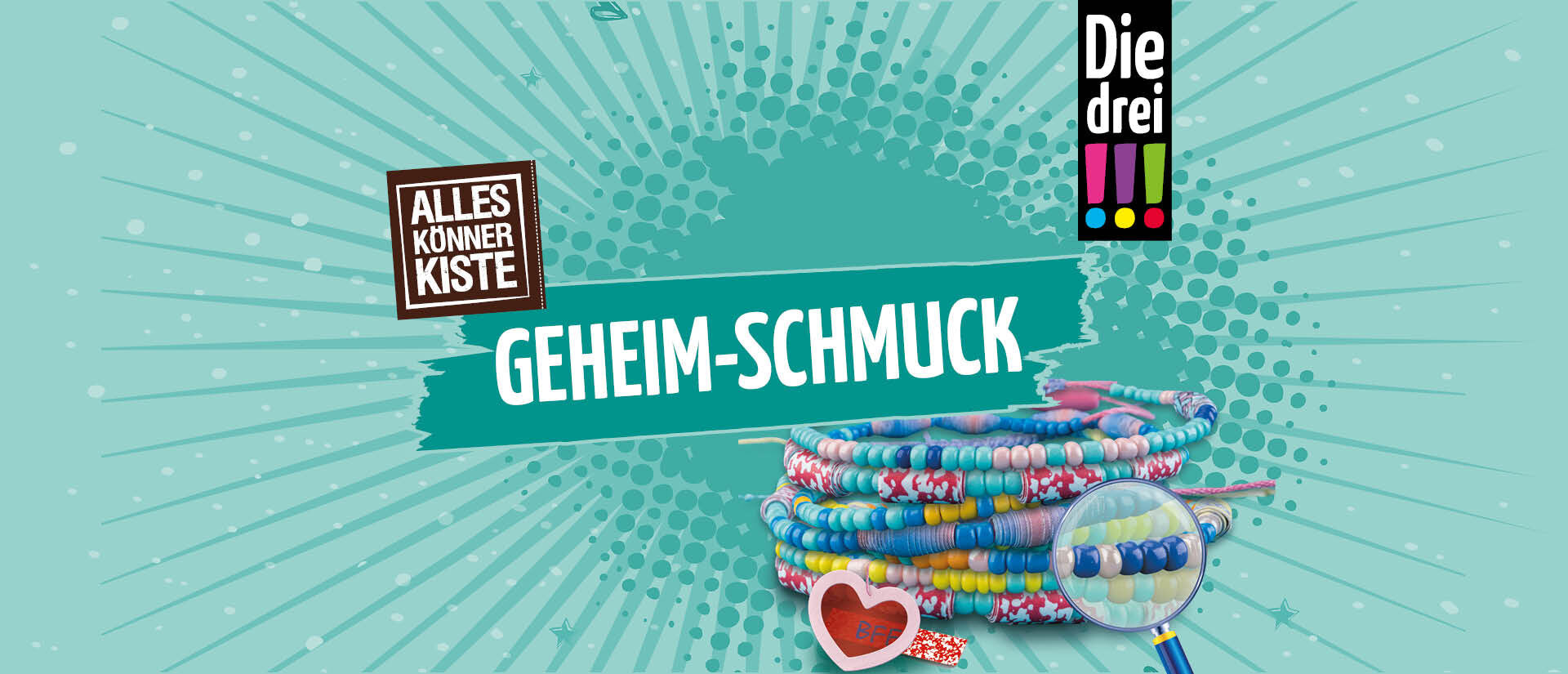 Die drei !!! Geheim-Schmuck Banner