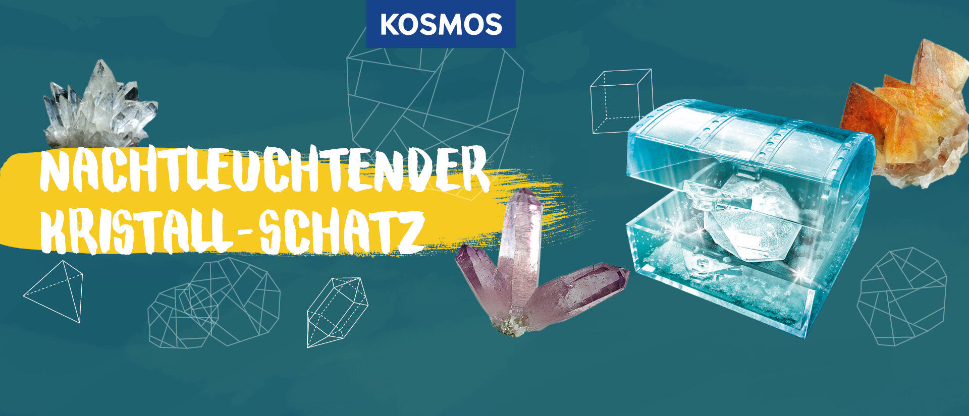 Nachtleuchtender Kristall-Schatz Banner