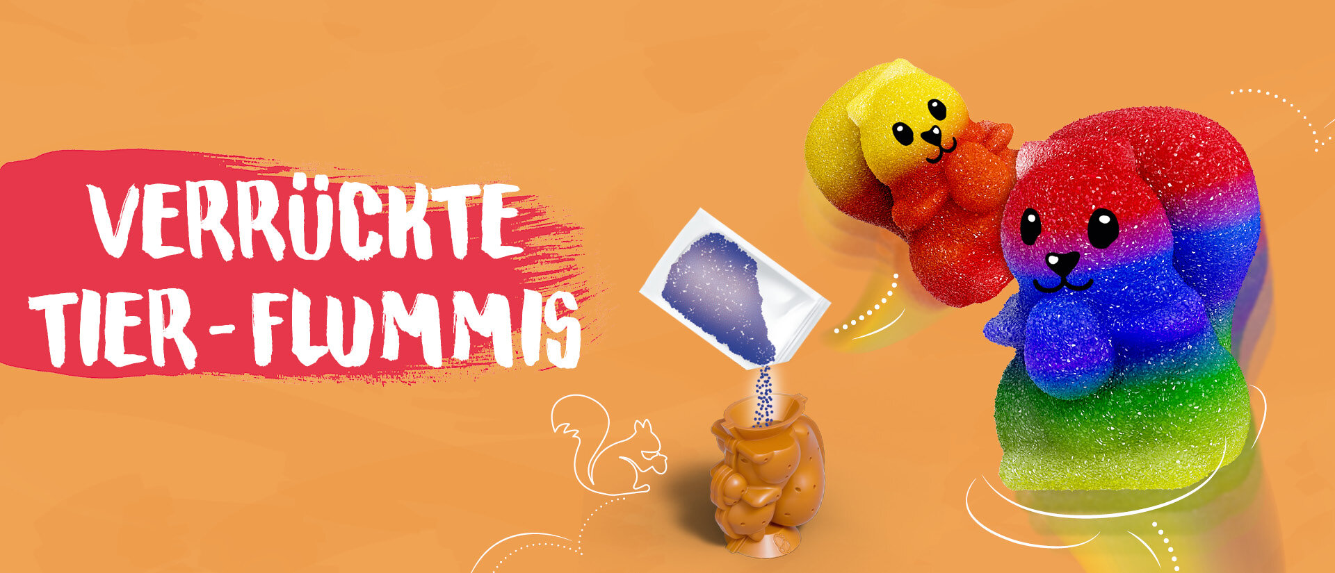 Verrückte Tier-Flummis Banner