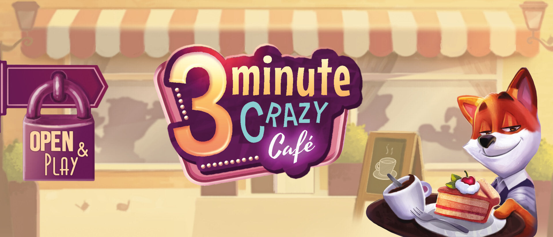 3 minute Crazy Café Banner