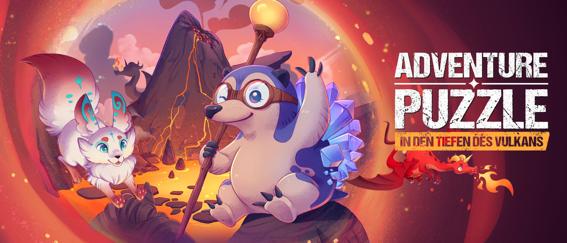 Adventure Puzzle: In den Tiefen des Vulkans Banner