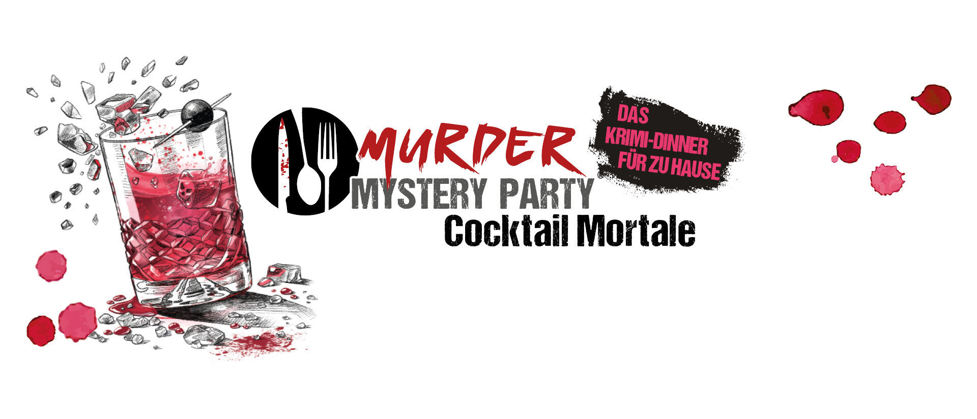 Murder Mystery Party Cocktail Mortale Banner