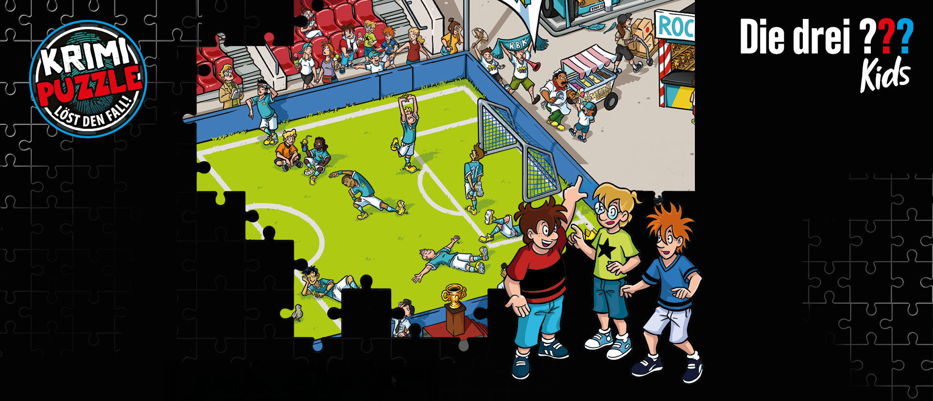 Krimi-Puzzle: Die drei ??? Kids - Pokalfinale in Gefahr Banner
