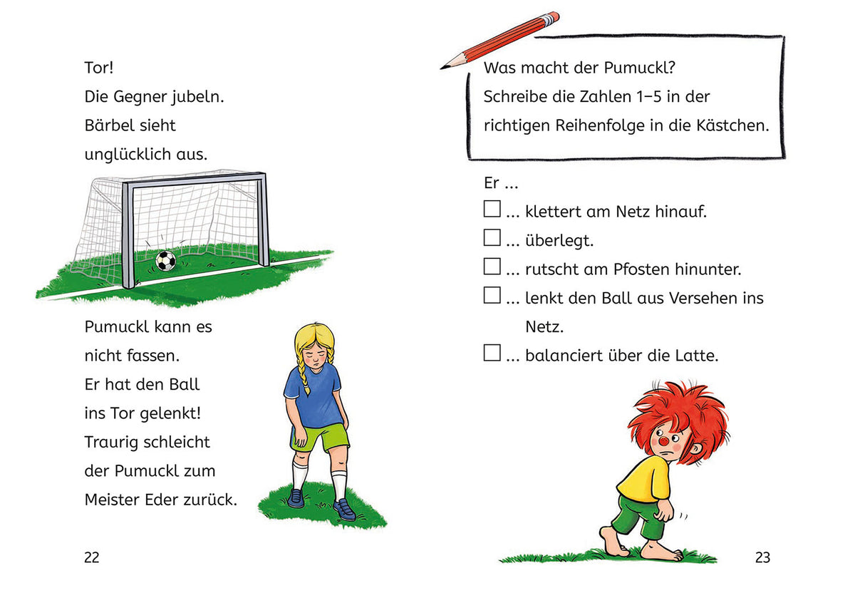 Pumuckl, Bücherhelden 1. Klasse, Pumuckl spielt Fußball