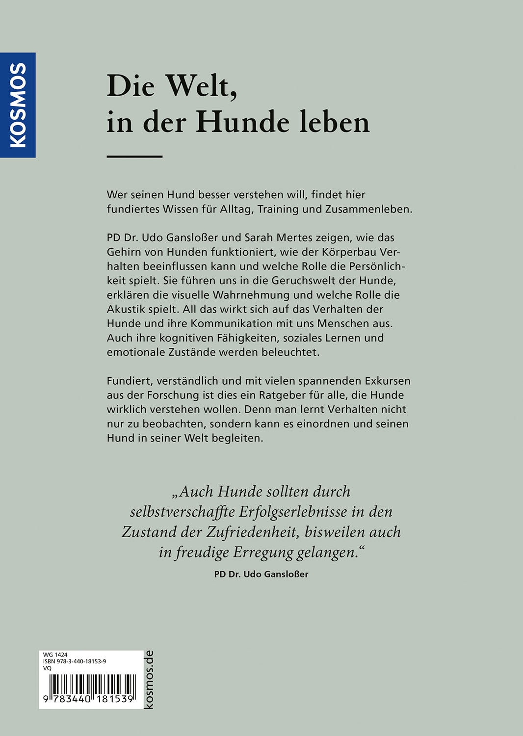 Umwelt und Innenwelt der Hunde