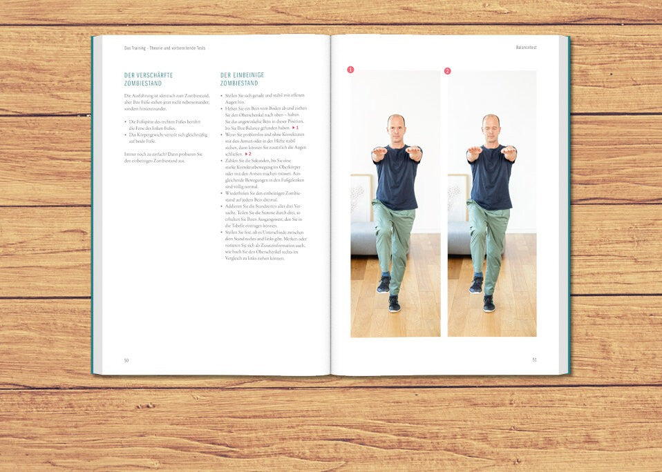 Balancetest: der verschärfte und einbeinige Zombiestand