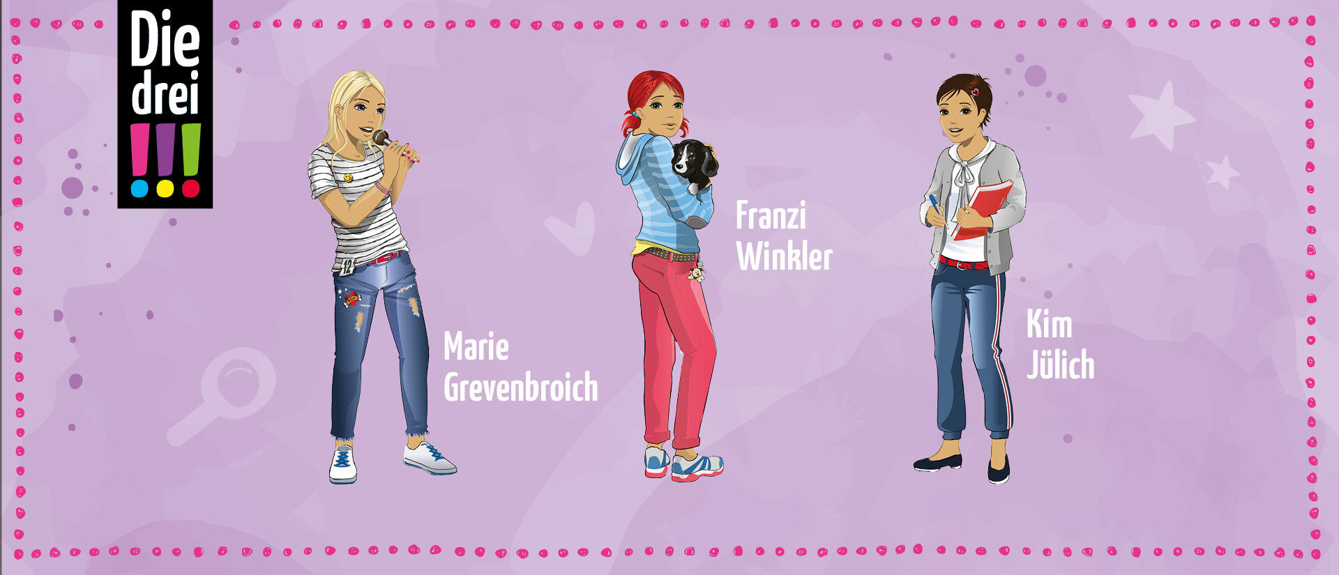 Die drei !!!, Krimi, K-Pop und ganz viel Korea Banner