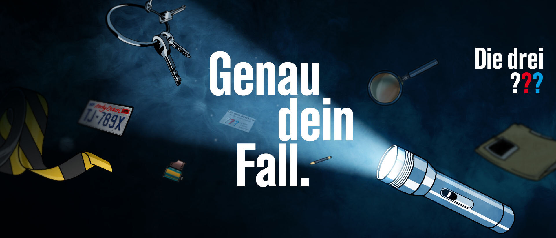 Die drei ??? Agenten-Brille Banner