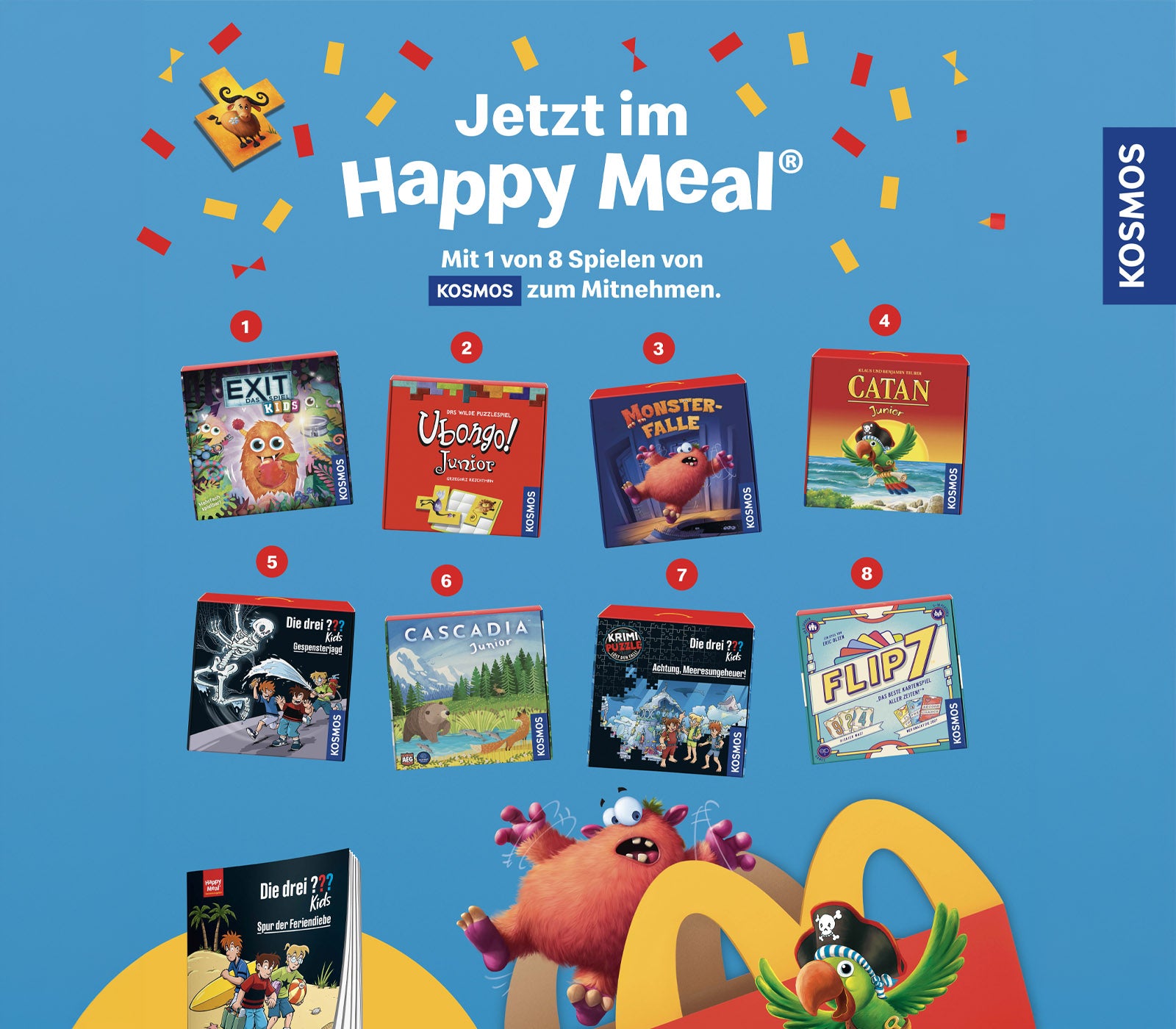 Offizielles Pressebild von KOSMOS zur Ankündigung der McDonald's-Kooperation 2026