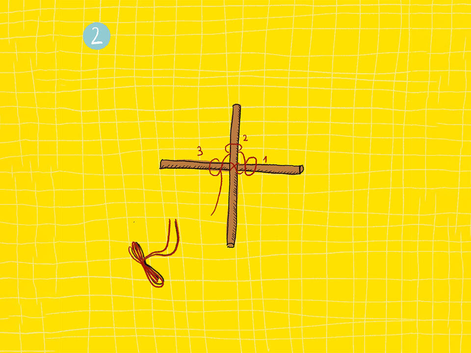 Schritt 2: Das Wickel-Mandala beginnen